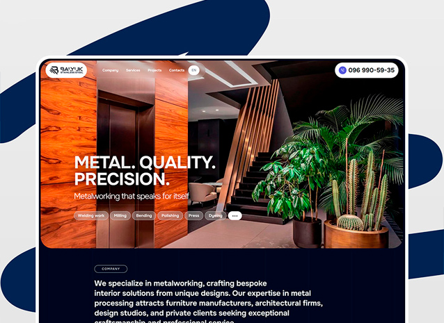 Balyuk Stainless Steel website